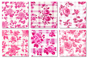 Pink Floral Gingham Seamless Pattern, a Texture Graphic by Dream Creation (Thumbnail 5 of 5)