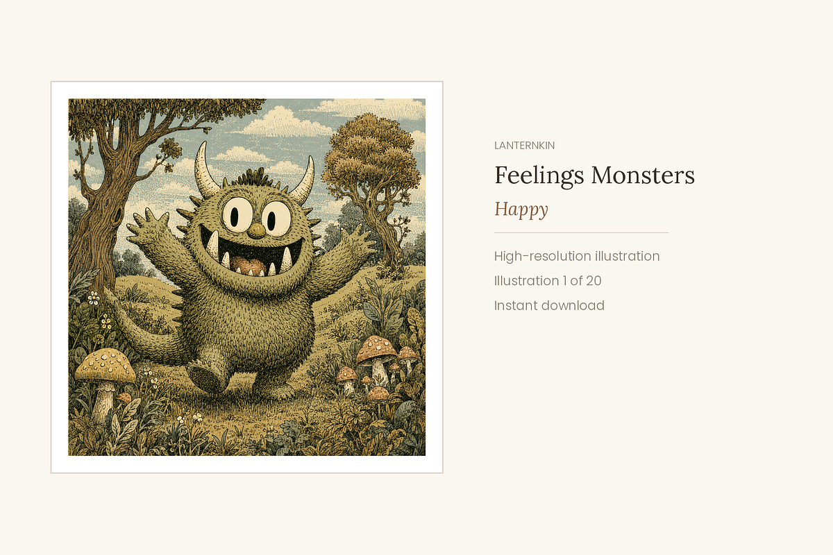 Feelings Monsters Clip Art, 20, an Education Illustration by LanternkinStudio (Photo 10 of 13)