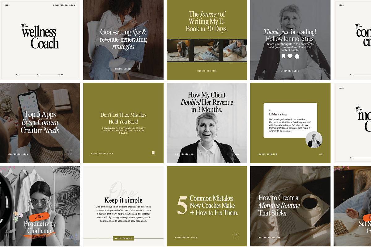 Coach's Social Media Content Kit, a Social Media Template by Aesthetic Design Template (Photo 2 of 3)