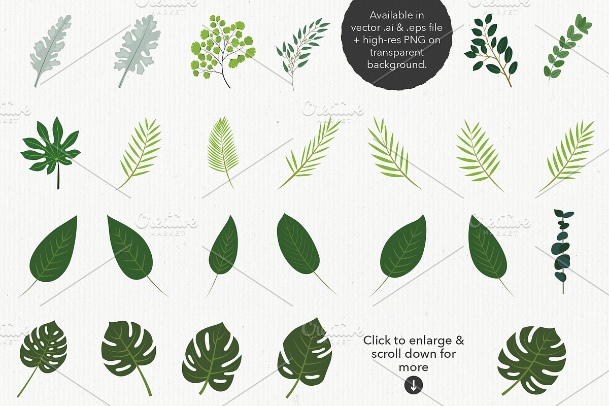 Large Flowers & Greenery Collections, a Decorative Illustration by YENTY JAP CO (Photo 5 of 5)