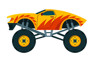 Monster truck. Bright colorful, a Transportation Illustration by Things for designers
