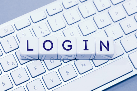 Login word on blocks on keyboard, a Background Photo by Formatoriginal photo
