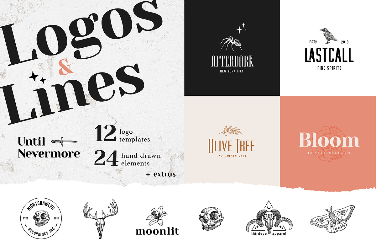 Logos & Lines | Until Nevermore, a Branding & Logo Template by Galaxybomb (Photo 1 of 14)