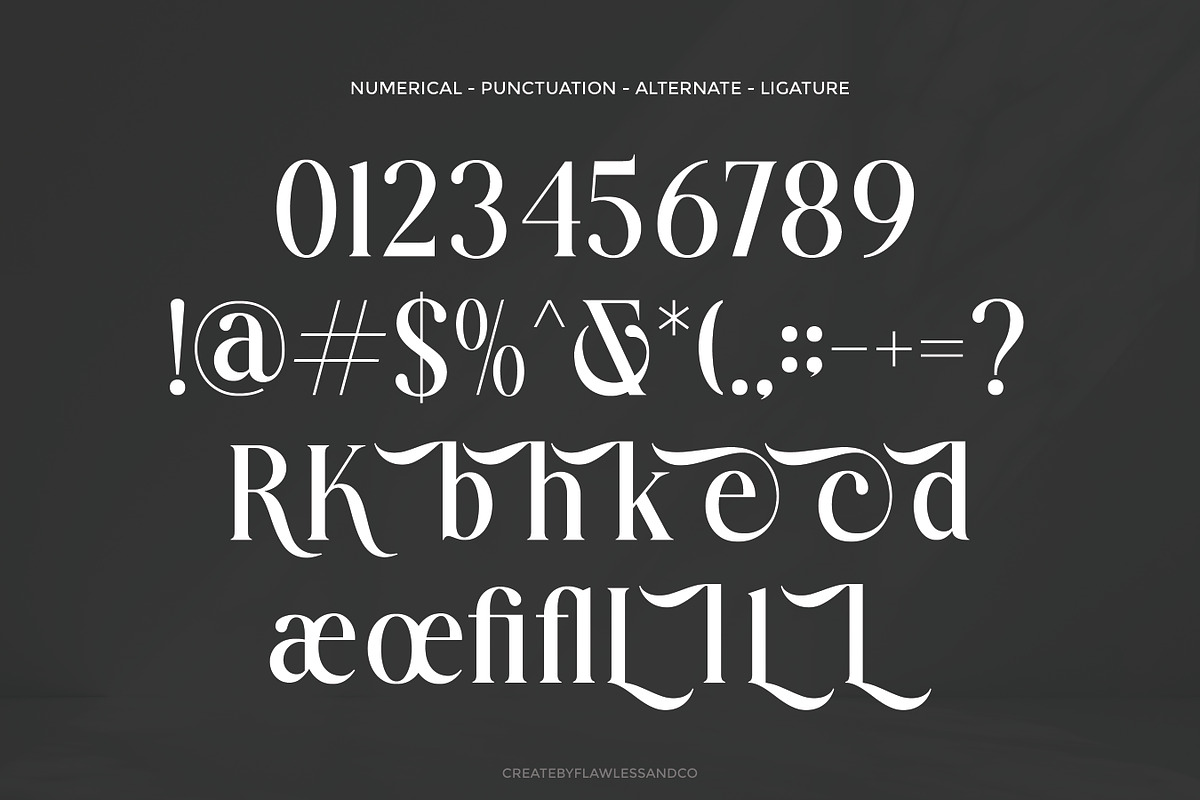 Raslune - Retro Serif Font, a Serif Font by Flawless And Co (Photo 10 of 10)