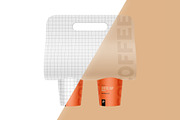 Coffee Cups Holder, Carrier mockup, a Cups & Container Mockup by easymock (Thumbnail 7 of 13)