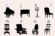 Furniture Dingbats Font, a Symbol Font by Minimalartstudio (Thumbnail 10 of 11)