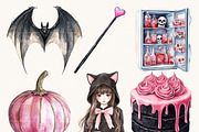 Watercolor Pretty Haunting Clipart, an Object Illustration by Design Scotch (Thumbnail 4 of 9)