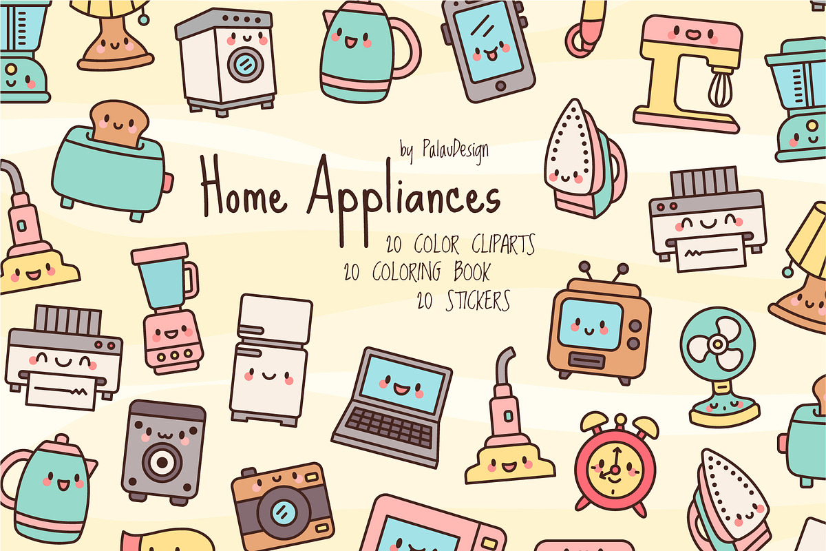 Home Appliances Bundle, an Object Illustration by Palau (Photo 1 of 9)