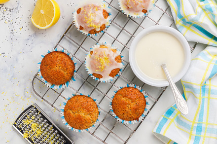 lemon muffins with poppy seeds