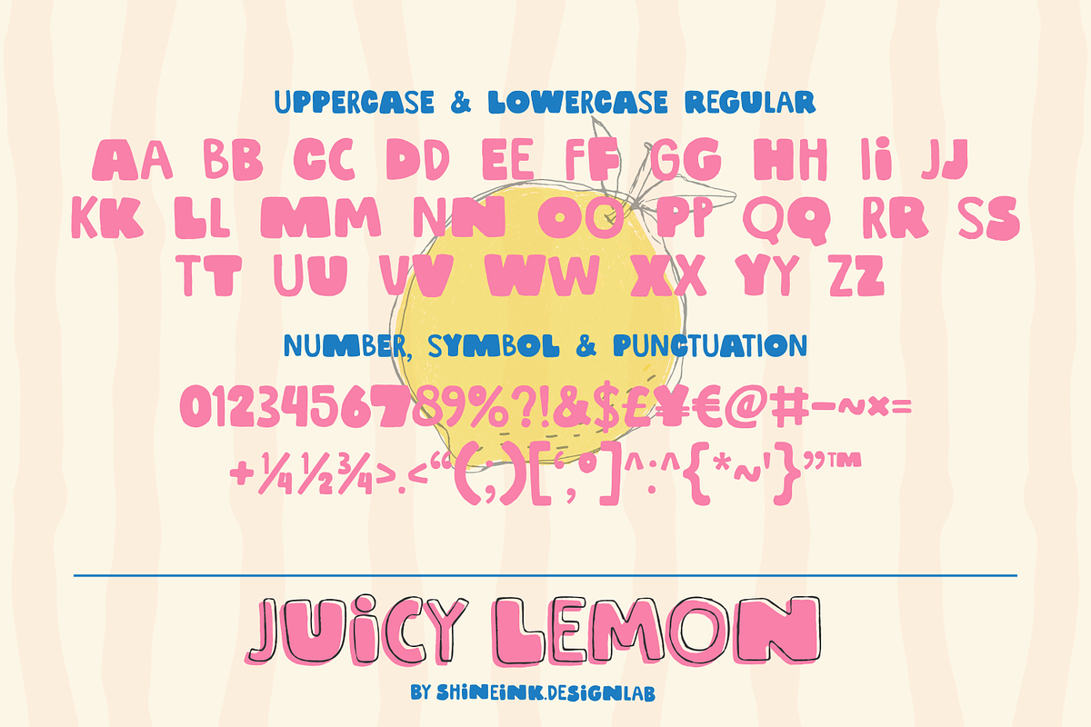 Juicy Lemon - Quirky Wonky Font, a Handwritten Font by shineink.designlab (Photo 11 of 16)