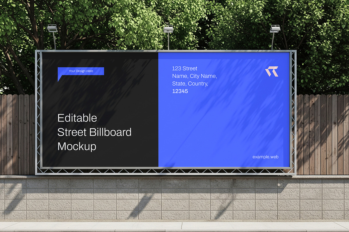 Editable Street Billboard Mockup, an Advertising Mockup by graphypix (Photo 1 of 4)