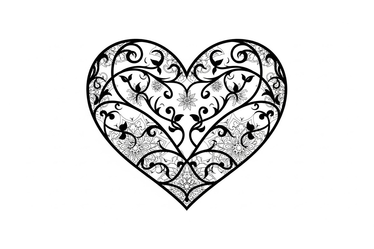 Ornamental Heart Silhouette Bundle, an Illustration by jahid234 (Photo 19 of 31)