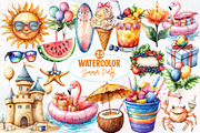 Summer Party Clipart, an Illustration by Designworld (Thumbnail 1 of 6)