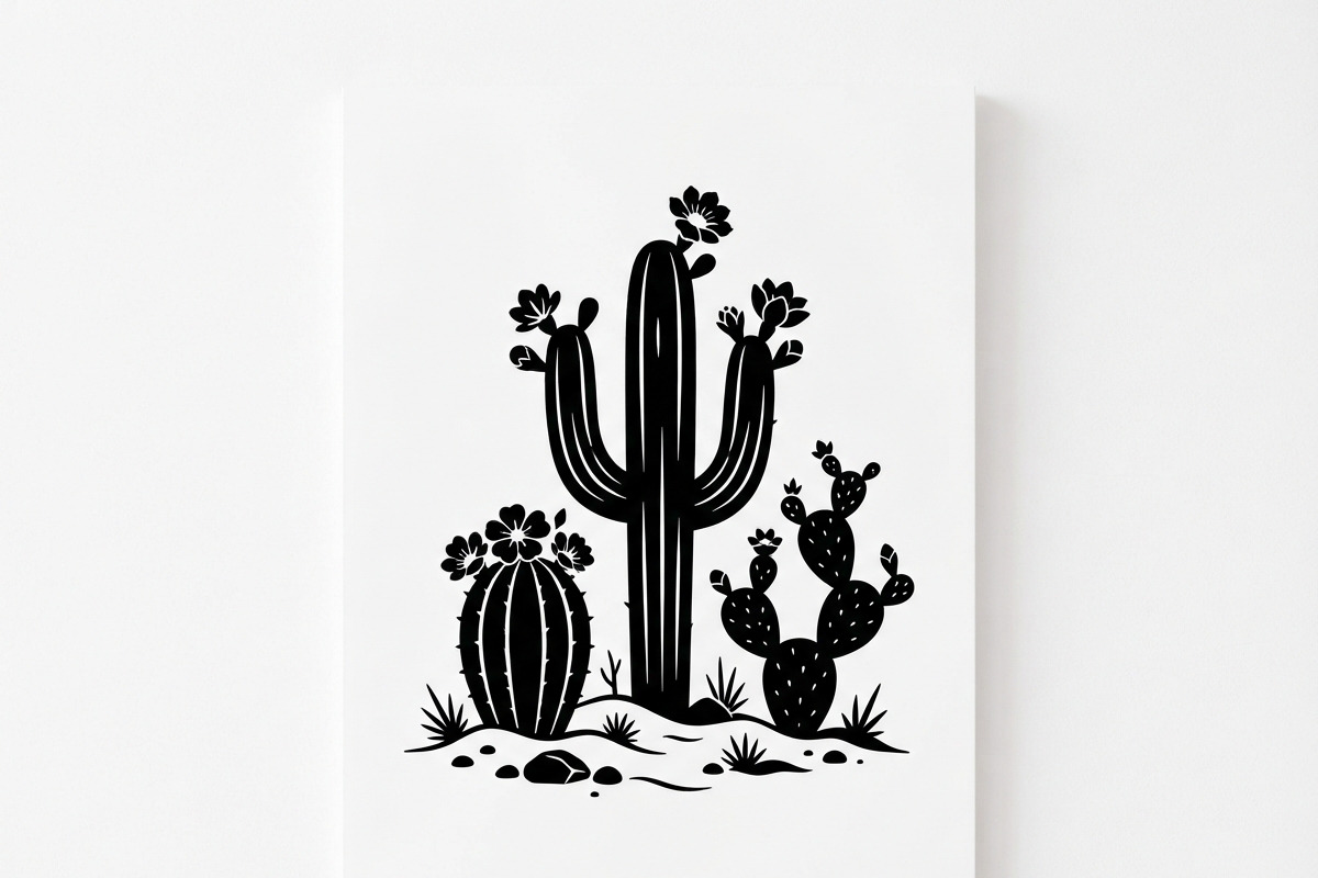 60 Desert Cactus Floral Silhouette, a Seasonal Illustration by Amazin_art (Photo 27 of 38)