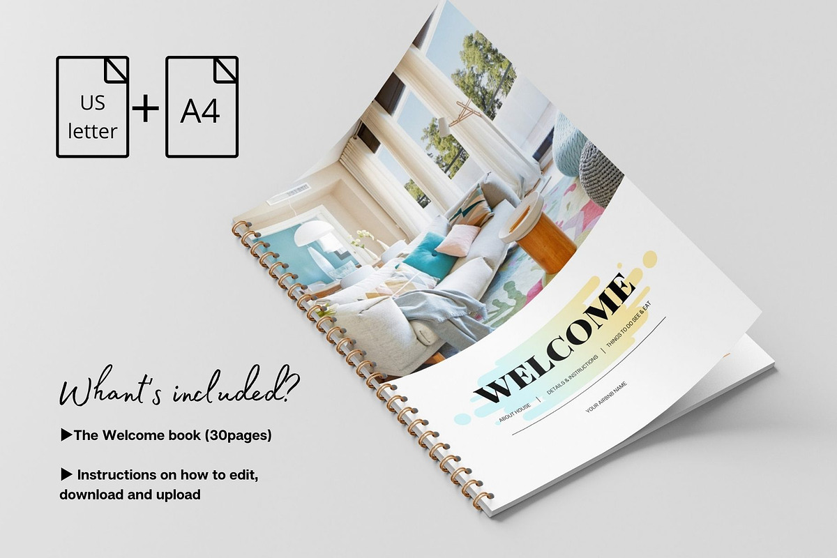 Airbnb Welcome Book Templates, a Magazine Template by MediaKitTemplates (Photo 6 of 6)