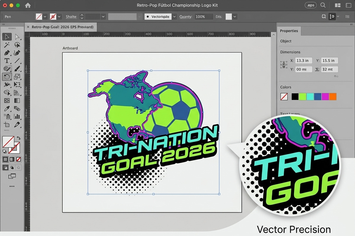 Soccer Crest 2026 Neon Badge EPS Set, an Object Graphic by NH graphic (Photo 4 of 5)