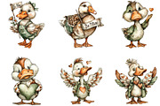 Whimsical Valentine Goose Clipart, an Illustration by CraftArtStudio (Thumbnail 6 of 6)