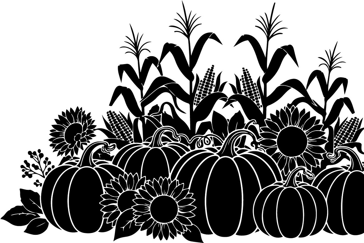 Thanksgiving Harvest Silhouette, an Illustration by Creativeshirt (Photo 11 of 51)