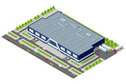 Isometric Strip Mall and Retail, an Object Illustration by Golden Sikorka (Thumbnail 1 of 3)