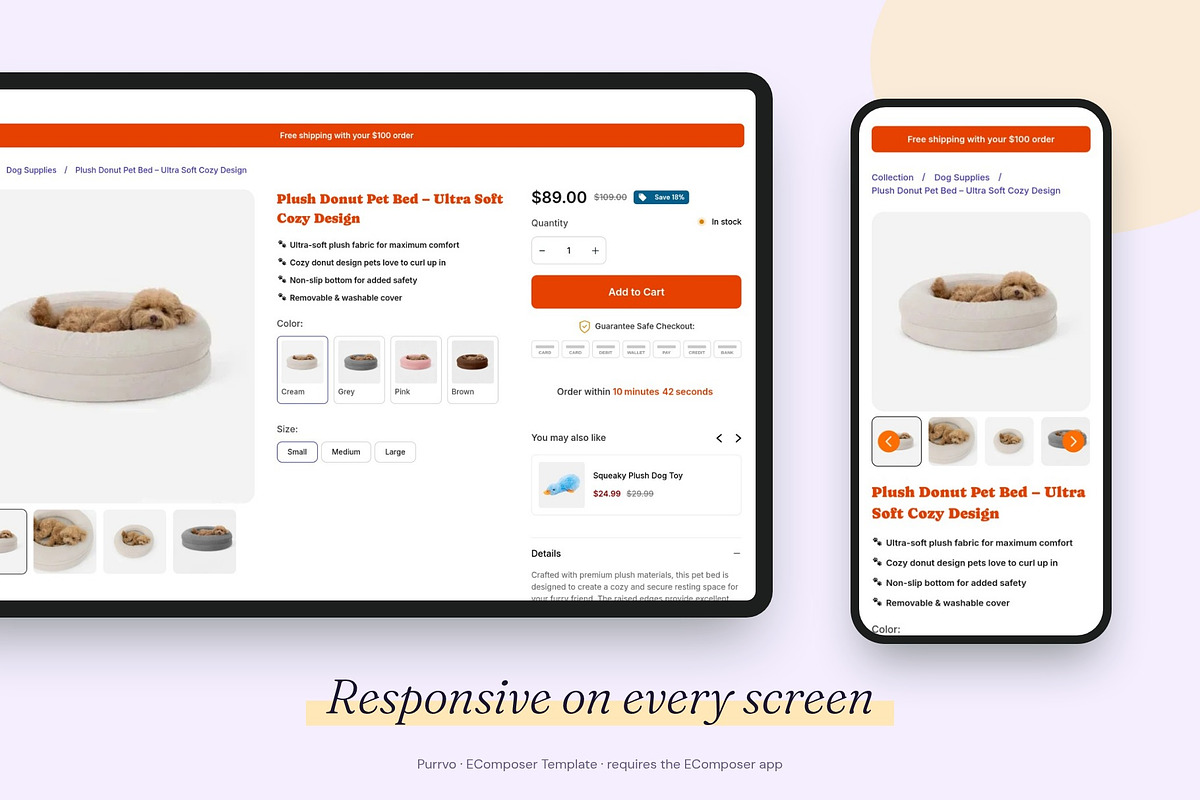 Purrvo - Shopify EComposer Template, a Shopify Template by Boost Convert (Photo 8 of 11)