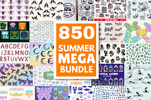 Summer Mega Bundle 850 SVG files