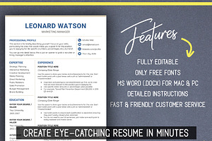 Modern RESUME Template CV - MS Word