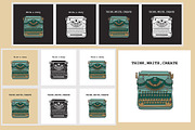 Vintage Typewriters Clipart Pattern, a Graphic by IRSYART (Thumbnail 3 of 11)