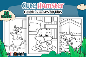 Hamster Coloring Pages for Kids