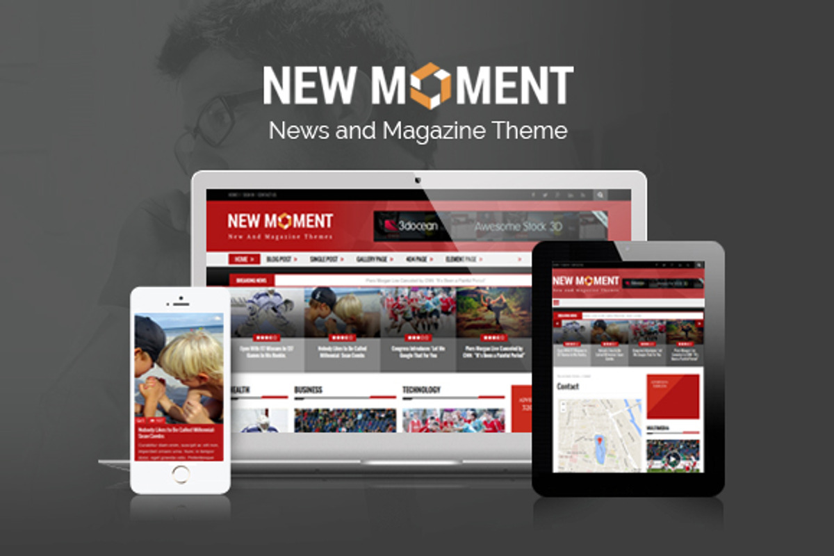 New Moment-Magazine WordPress theme, a WordPress Template by kopasoft