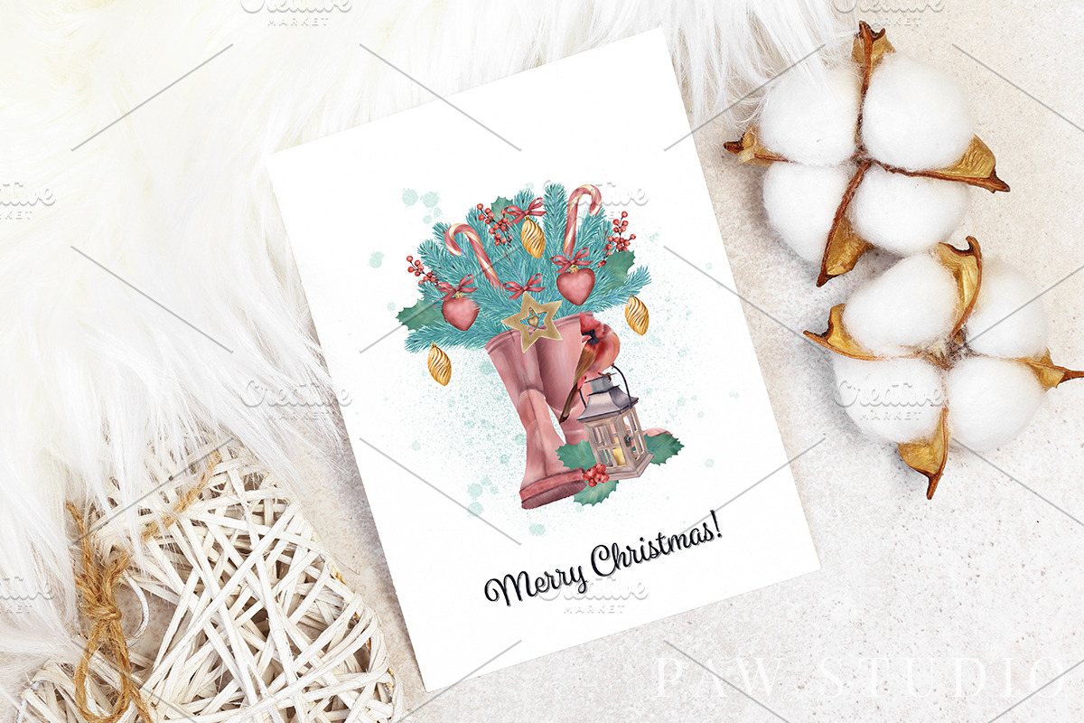 Christmas Wreaths Xmas Tree Clipart, an Illustration by PawGraphic (Photo 8 of 10)
