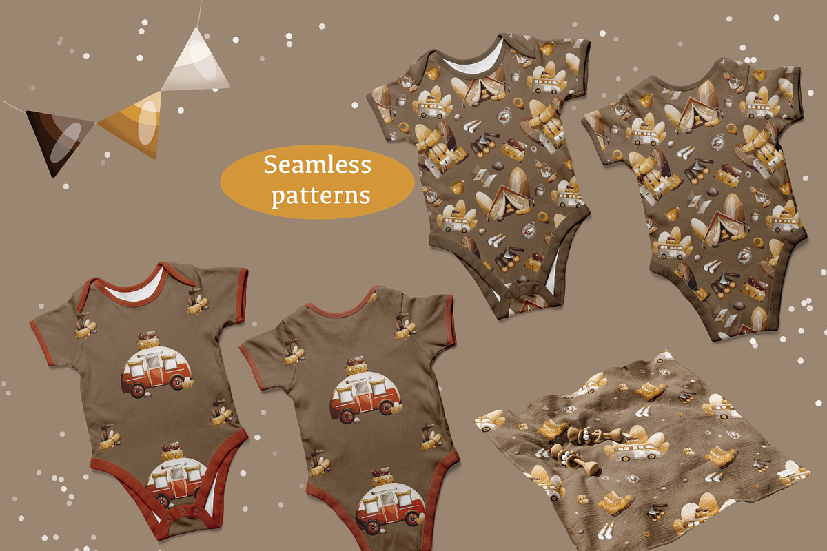 Travel Set. Illustrations & Patterns, a Seasonal Illustration by Linerisyart (Photo 6 of 12)