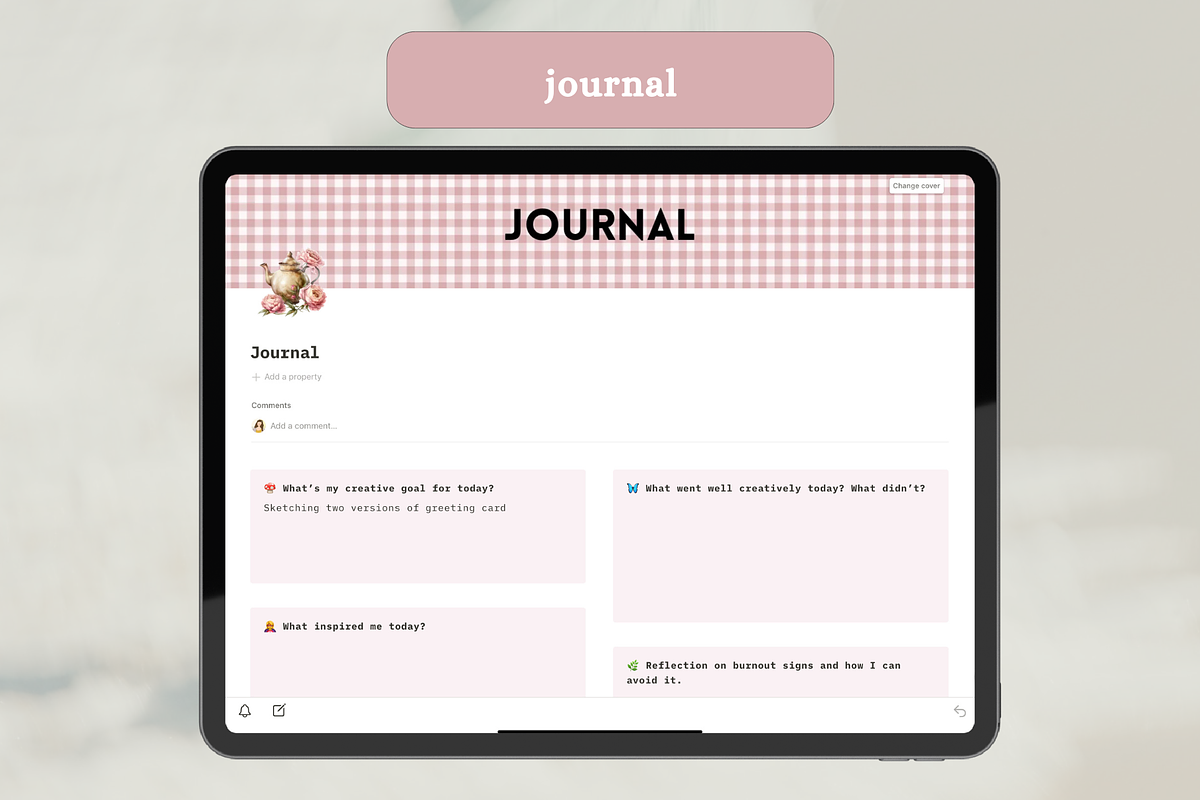 Notion artist planner, a Design Template by Petite Zakka Boutique (Photo 6 of 9)