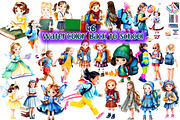 Watercolor Back to School Clipart, an Illustration by Wow Magic (Thumbnail 3 of 4)