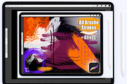 80 Splatters/Strokes for Procreate, a Brush Add-On by Li Zamperini (Thumbnail 1 of 7)