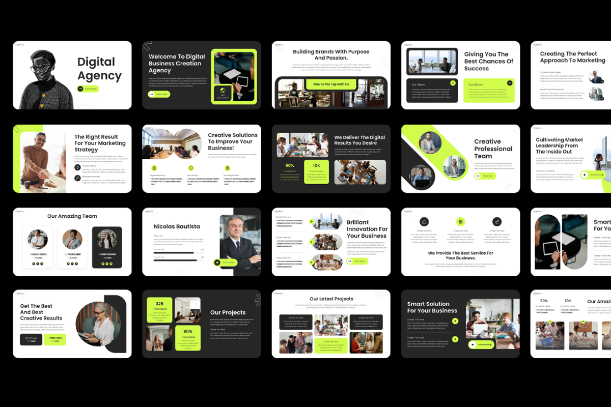 Digital Agency Presentation Template, a Presentation Template by Hammad Arif (Photo 2 of 3)