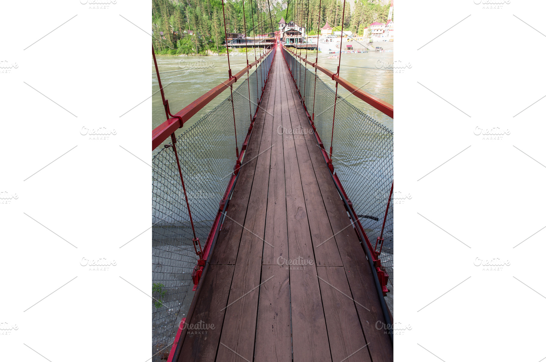 Famous bridge over Katun river in, an Architecture Photo by Jan Jack Russo Media