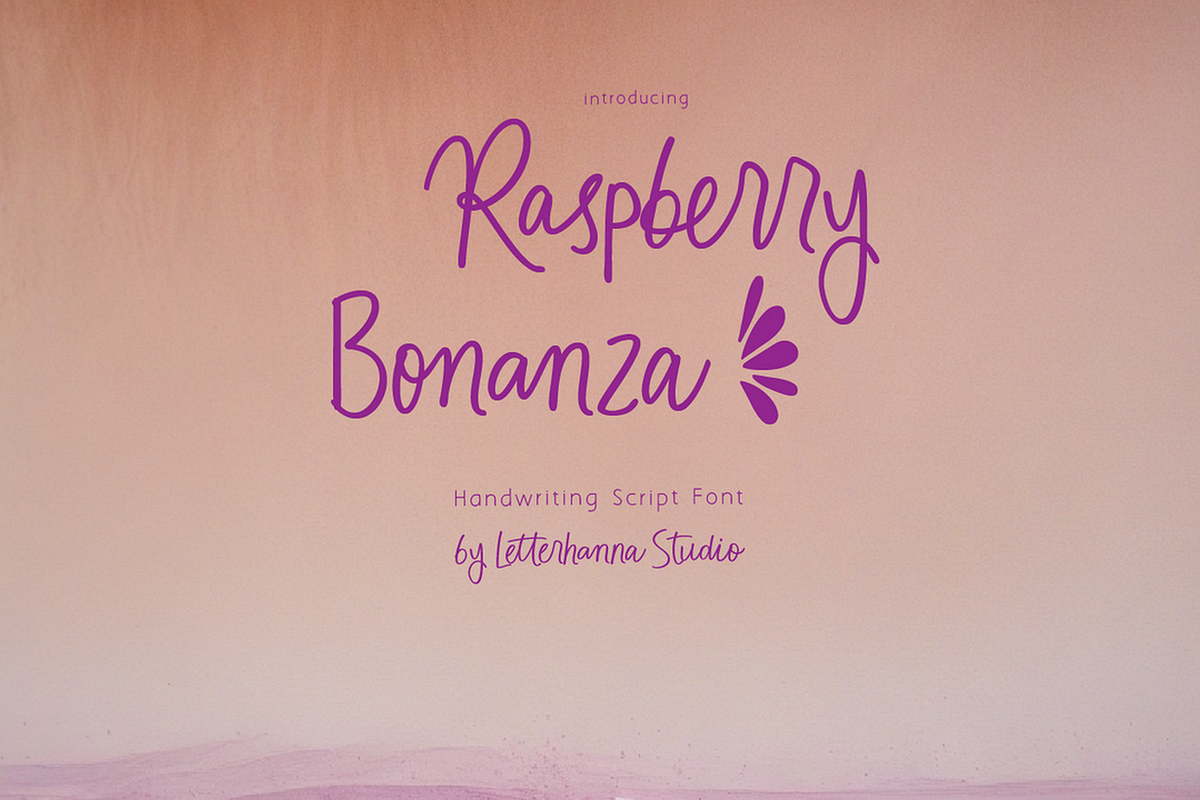 Raspberry Bonanza Quirky Handwriting, a Handwritten Font by Letterhanna Studio (Photo 2 of 10)