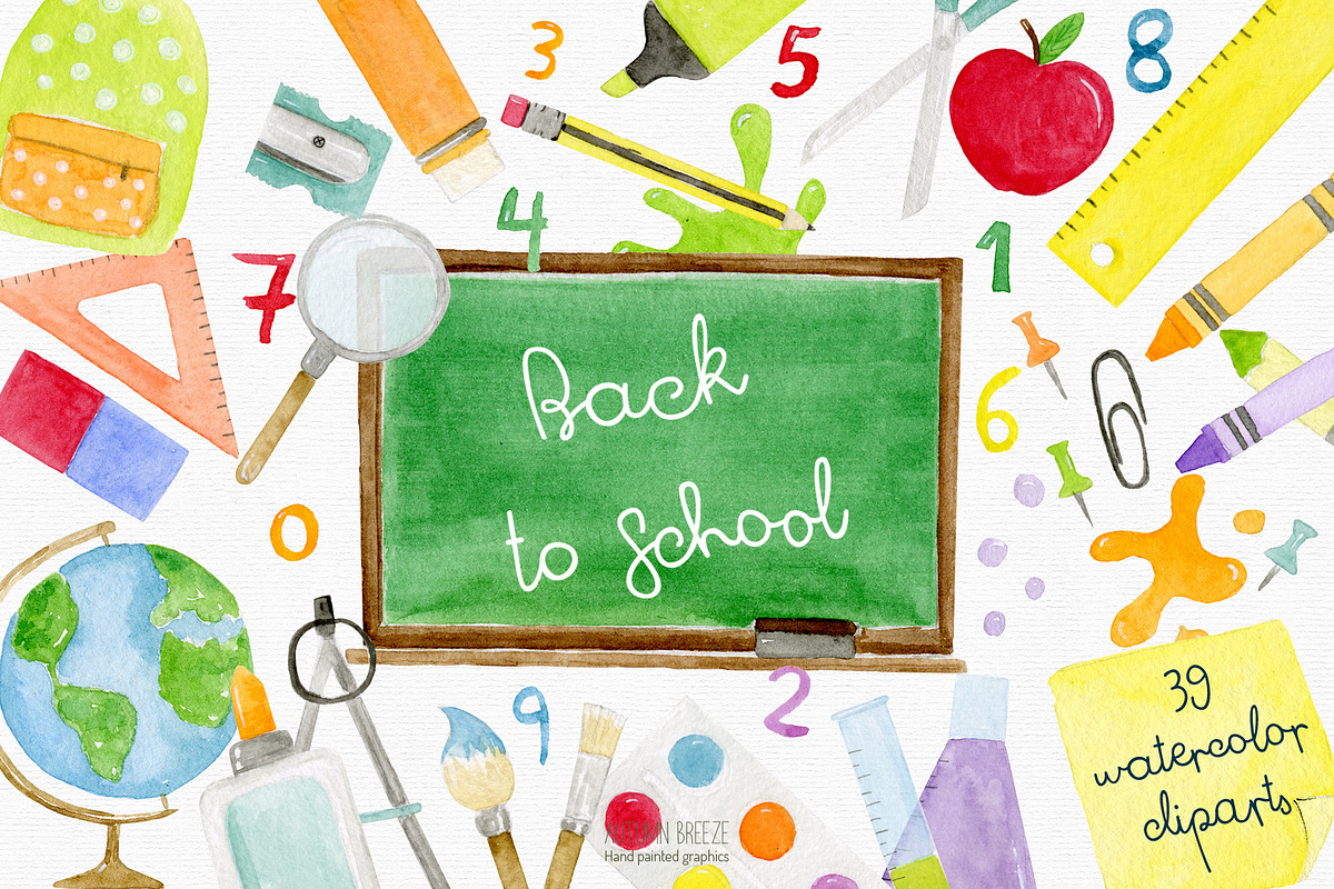 Back to school clipart, an Education Illustration by Autumn Breeze