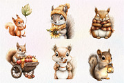 Autumn Squirrel Clipart, an Illustration by CreationArt (Thumbnail 2 of 9)