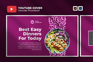 Restaurant Youtube Thumbnail, a Social Media Template by hekenostudio