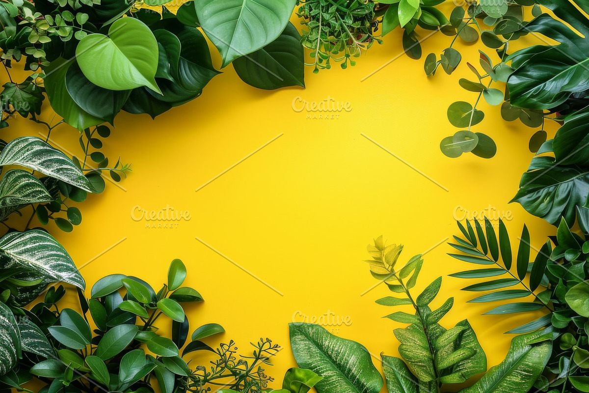 99 Frames of green leaves, a Nature Photo by Handmadefont (Photo 17 of 100)