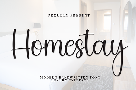 Homestay | Script Font, a Handwritten Font by Scratchones