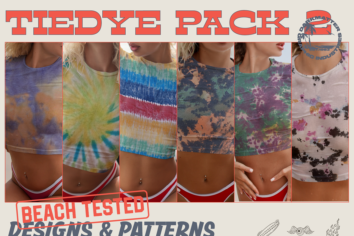 6x Seamless Tiedye Pack 2, a Pattern Graphic by darkmatter_graphicworks (Photo 1 of 4)