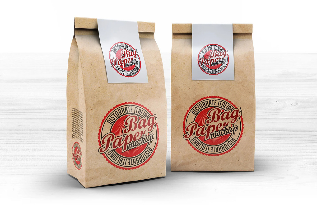 Paper Bag Mock-Up, a Packaging Mockup by DesignRushMarket (Photo 4 of 8)