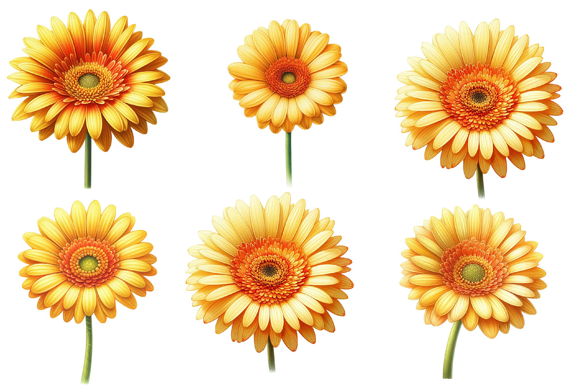 Whimsical gerbera spring Flower, an Illustration by Designworld (Photo 4 of 5)