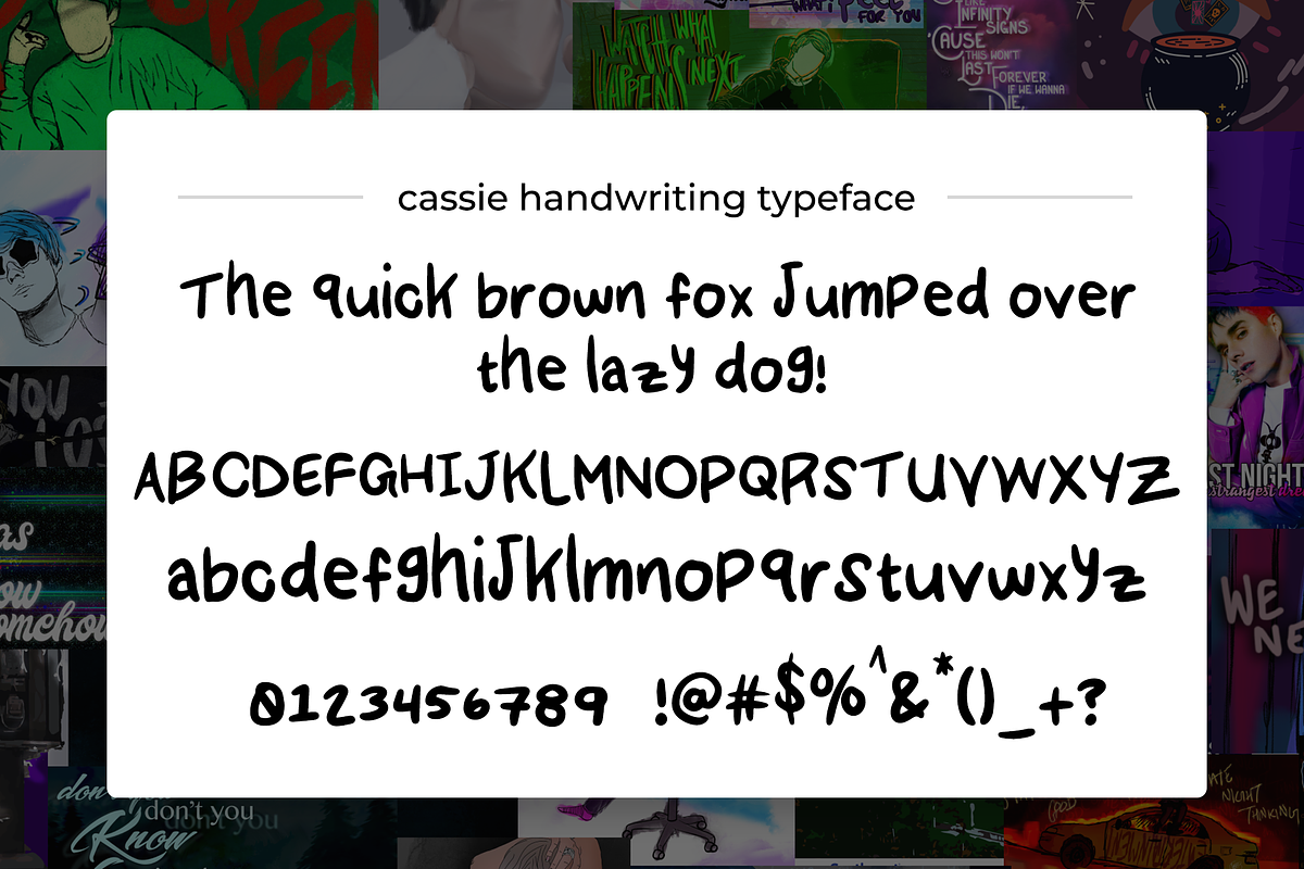 CASSIE handwriting typeface