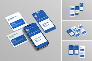 Instagram Post Story Mockup, a Device Mockup by Afif_studio