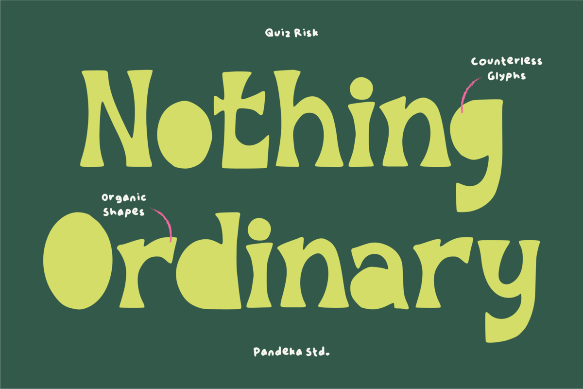 Quiz Risk - Handmade Quirky Font, a Serif Font by Pandeka Studio (Photo 3 of 9)