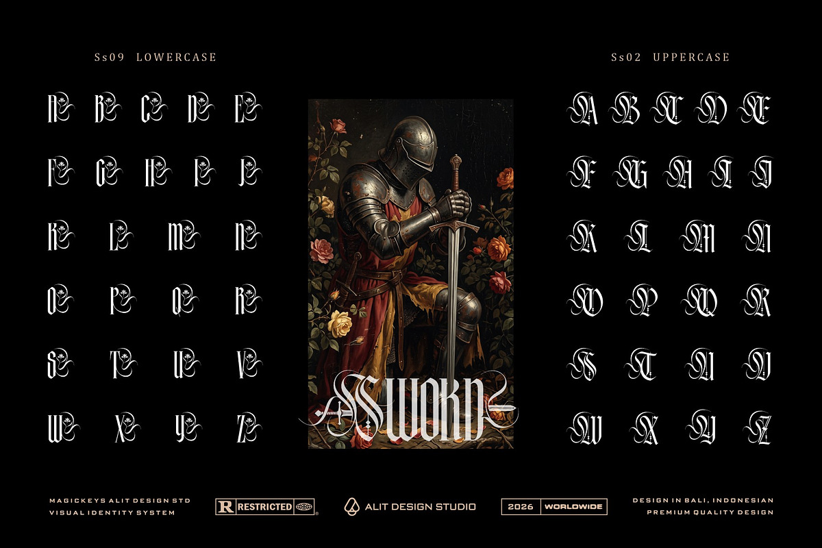 Makyos Gothic Typeface, a Blackletter Font by alit design (Photo 14 of 17)