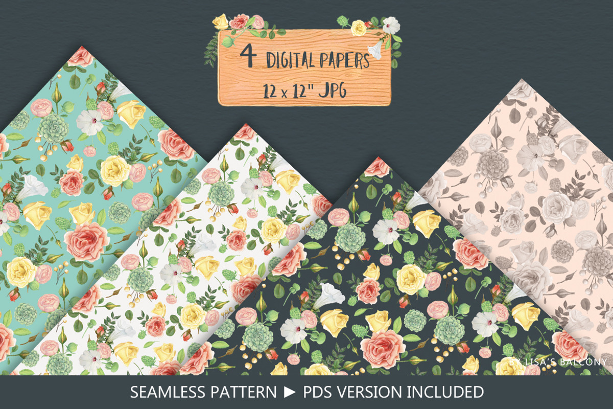 Wedding Graphics Morning Flowers Kit, a Decorative Illustration by Lisa's Balcony (Photo 5 of 13)